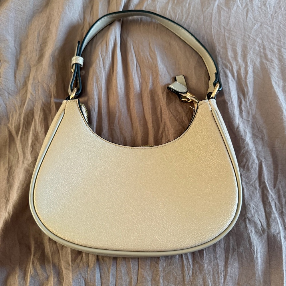 Cream Shoulder Bag - Sleek Everyday Handbag